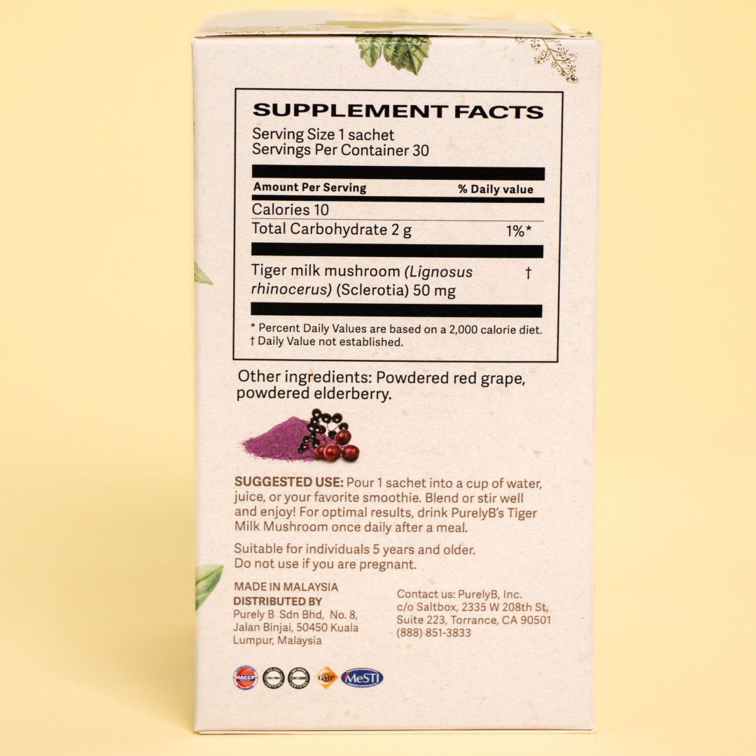 PurelyB Tiger Milk Mushroom